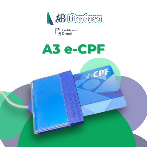 Certificado A3 Cartão PF + Leitora